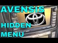 Avensis How to open service/secret menu #CarGuruDIY