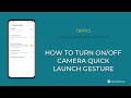 How to Turn On/Off Camera Quick launch gesture - Oppo [Android 11 - ColorOS 11]