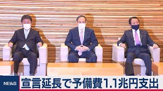 緊急事態宣言延長で予備費1.1兆円支出（2021年2月9日）