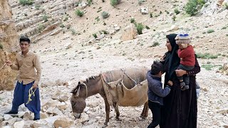 the displacement of Zohre and her sons in the cave by the shepherd man🙏😢