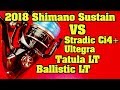 2018 Shimano Sustain Review Comparing It Inside And Out To The Stradic Ultegra Tatula  Ballistic