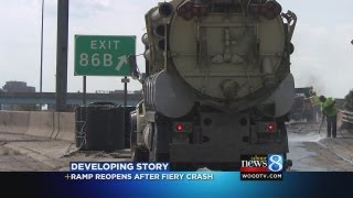 Semi truck explodes on US-131