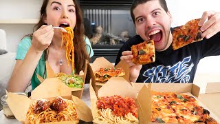 Italian MUKBANG with My Boyfriend! (Pasta + Pizza)