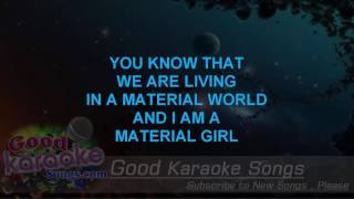 Material Girl -  Madonna (Lyrics Karaoke) [ goodkaraokesongs.com ]