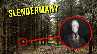 DRONE CATCHES SLENDER MAN AT HAUNTED FOREST IN MY CITY!! (WE FOUND HIM)