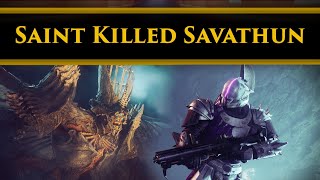 Destiny 2 Lore - Wait... Did Saint 14 just kill Savathun?!