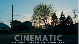 Test footage of BlackMagic Camera App | iPhone AppleLog