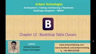 Bootstrap Chapter 13 - Bootstrap Table Classes