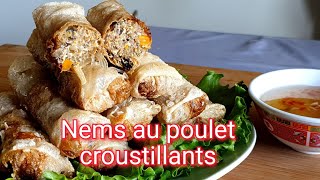 RECETTE NEMS au POULET CROUSTILLANTS- CRISPY CHICKEN NEMS #gaohmongcooking