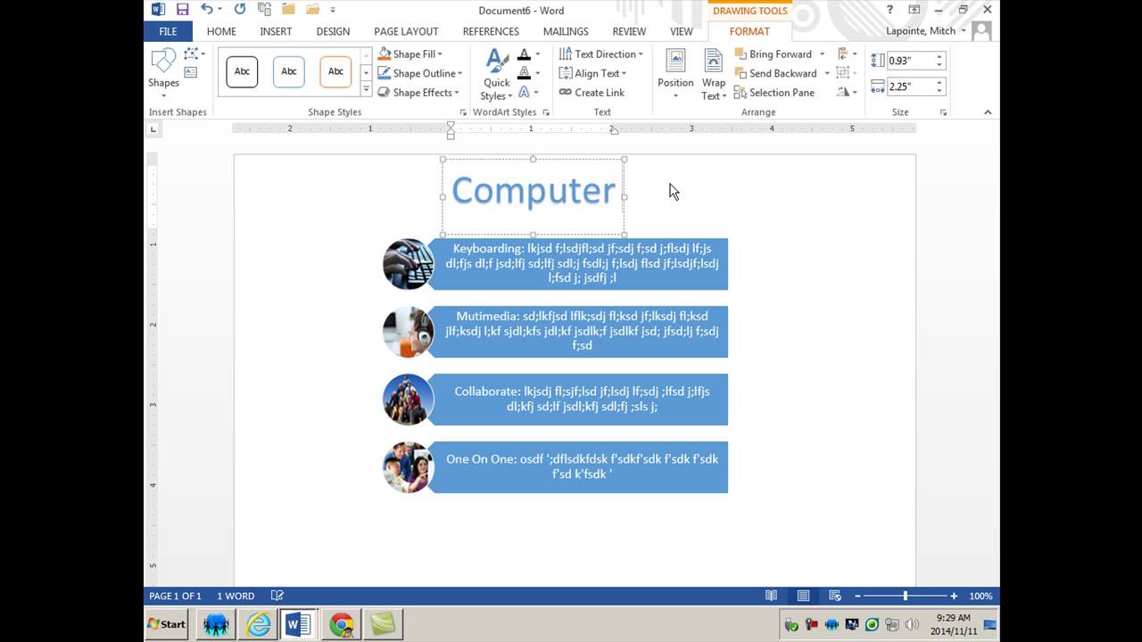 Infographic Template On Microsoft Word