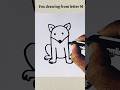 fox drawing from letter M easy step by step #drawing #shorts #trending