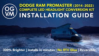Dodge Ram ProMaster Headlight Conversion Kit (2014-2022): H7 LED Bulb Installation Instructions
