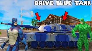 Drive Police BLUE TANK in Rope Hero Vice Town New Update 6.5 Game Definition Hindi Cartoon Video Mod