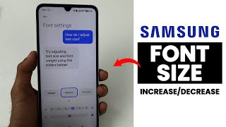 How to Increase/Decrease Font Size on Samsung - Change Text Size