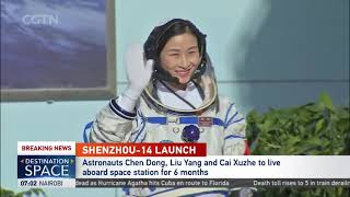 SHENZHOU-14 LAUNCH: China launches 3-person crew into orbit