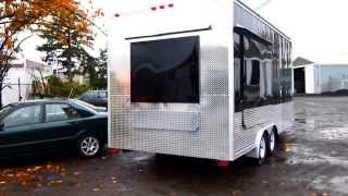 Mobile Pizza Catering Food Trailer Double Axle (exterior video)