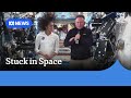 Two NASA astronauts stuck in space provide update | ABC News