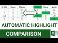 Compare two tables | Highlights any  missmatch by Conditional formatting in excel