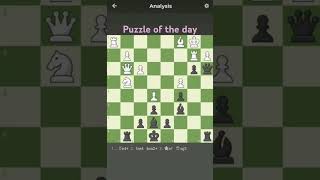 Day 21!!Puzzle of the day 1 threat reveals another queen capture #chessstrategy #bestchessopenings #