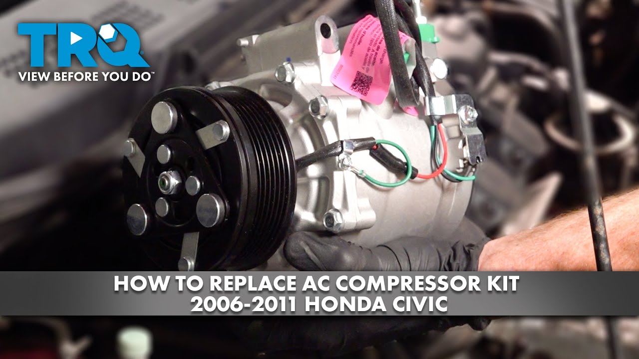 How To Replace AC Compressor Kit 2006-2011 Honda Civic - YouTube