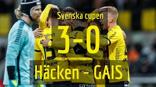 BK Häcken - GAIS (3-0) Svenska cupen 2020