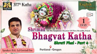 ENGLISH 🔴 Live Day 1 - 377th | Bhagavat Shrutifal Part 4 | Shraddh \u0026  Pitru | Oct'23 | LalGovindDas