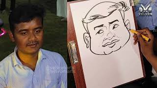 caricature drawing live #velvomcaricature #caricatureartist