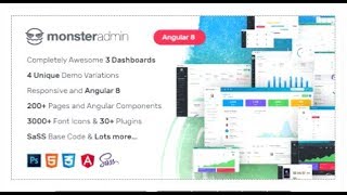 Monster Angular 8 Admin Template | Themeforest Templates