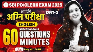 SBI PO/Clerk Preparation 2025 | English Miscellaneous Questions | Day -2 | by Rupam Ma'am