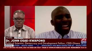 Dr. John Osae-Kwapong on corruption perception and democracy in Ghana. #Newsfile