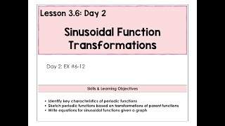 3.6-B Sinusoidal Function Transformations Video