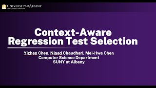 Context Aware Regression Test Selection