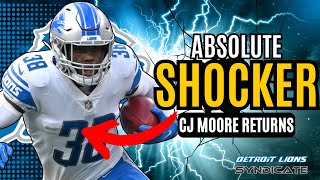 ABSOLUTE SHOCKER: CJ Moore RETURNS To The Detroit Lions on 1 Year Deal!