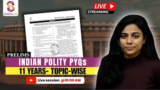 INDIAN POLITY | 11 Years Topic Wise Prelims PYQs Discussion | UPSC CSE | SUNYA IAS