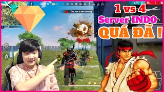 Invis K - 1 vs 4 lên huyền thoại ở Indonesia và minigame P1 | Free Fire