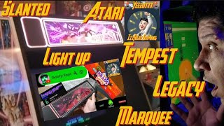 Arcade 1up Atari Legacy Tempest Slanted lighted Marquee From Mod1up #arcade1up #homearcade #atari