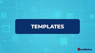 Templates | BestNotes Tutorial