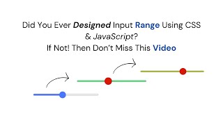 Input Range | Css Design | Create Custom Input Range | JavaScript Tutorial | Slider Input Range🔥