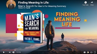 Book Summary [Man's search for meaning by Victor E Frankl ]@U_reads #youtube #selfhelpbooks #read