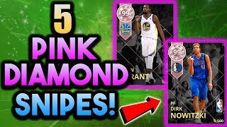 5 AMAZING PINK DIAMOND SNIPES IN NBA 2K18 MYTEAM