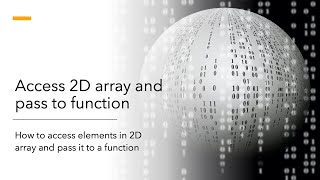 BeezMind C++ Programming - Access 2D array and pass to a function