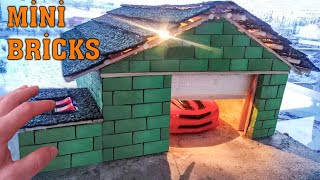 How to make a mini garage with mini bricks-DIY