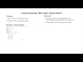 LOOP01. Why use loop invariants?