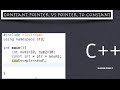 constant pointer & pointer to constant with simple example