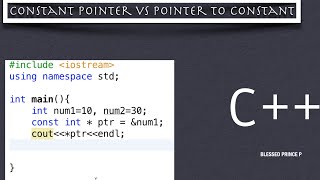 constant pointer & pointer to constant with simple example
