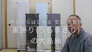 【今日からはじめる 安心 男着物】裏勝り(うらまさり)の大島紬