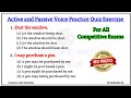 Active and Passive voice Practice set | Active and Passive voice exercise | Active and Passive voice