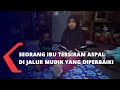 Seorang Ibu di Blora Tersiram Aspal di Jalur Mudik yang Diperbaiki