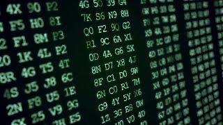 Hexadecimal Green Code Running Stock Motion Graphics