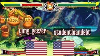 FT5 @vsavj: yung_geezer (US) vs studentloandebt (US) [Vampire Savior vsav Fightcade] Aug 9